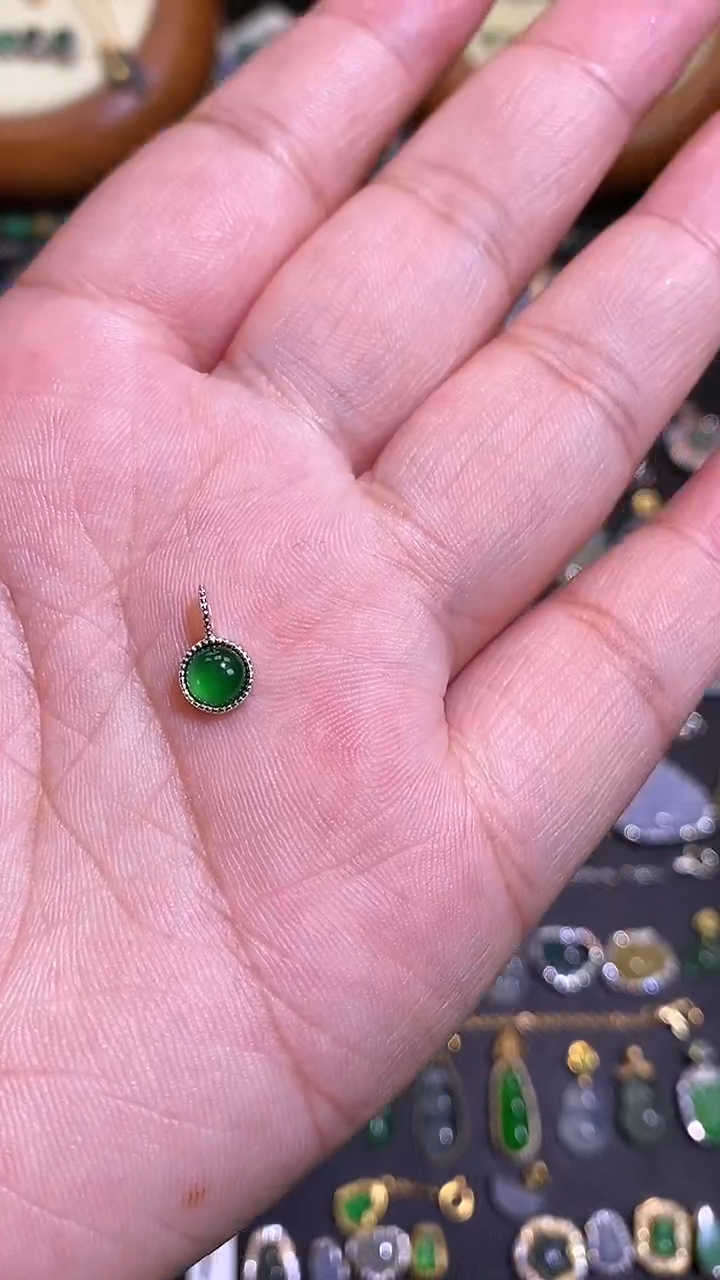 【闪购商品】翡翠吊坠(不含链)银S925镶嵌1