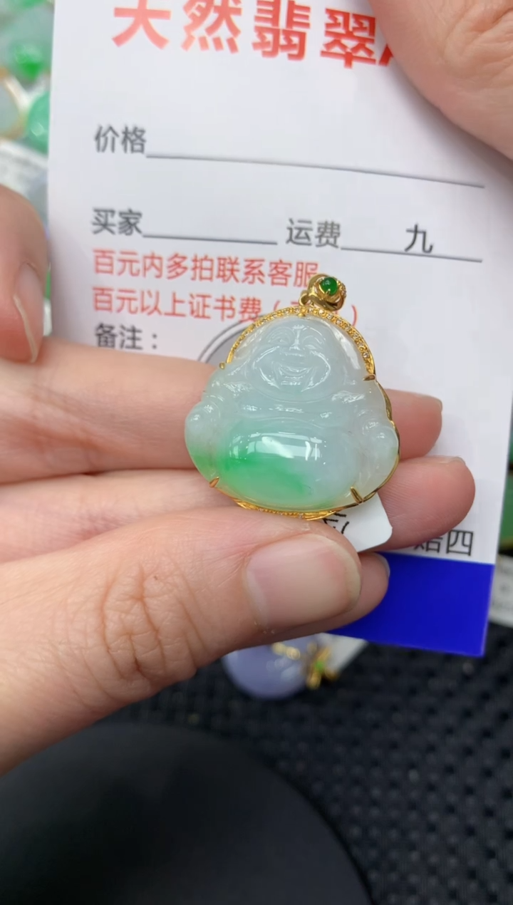 【闪购商品】翡翠颈饰18K金镶嵌1111111111