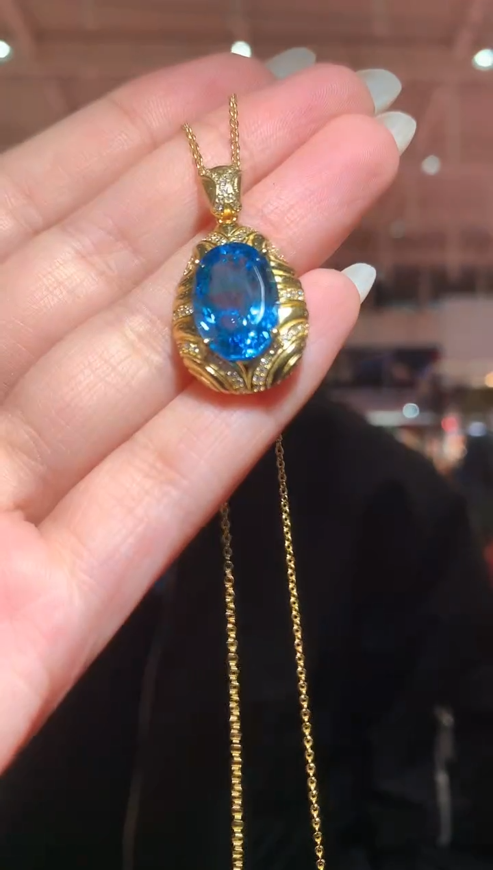 吊坠(赠链)银S925镶嵌托帕石【宝石世家严选】