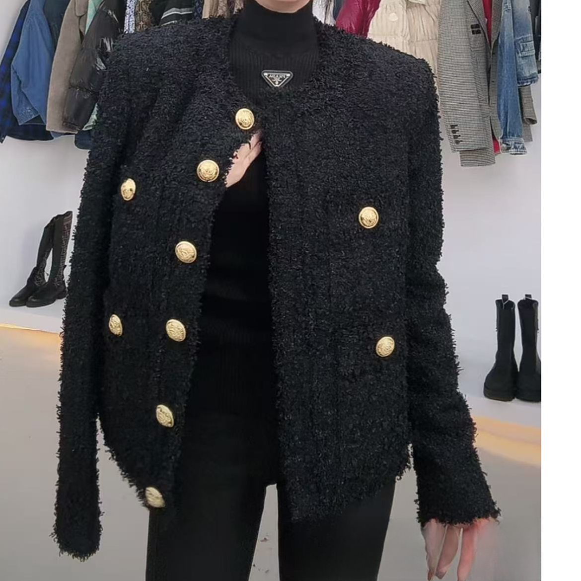 全新未使用 BALMAIN/巴尔曼 徽标休闲夹克/44