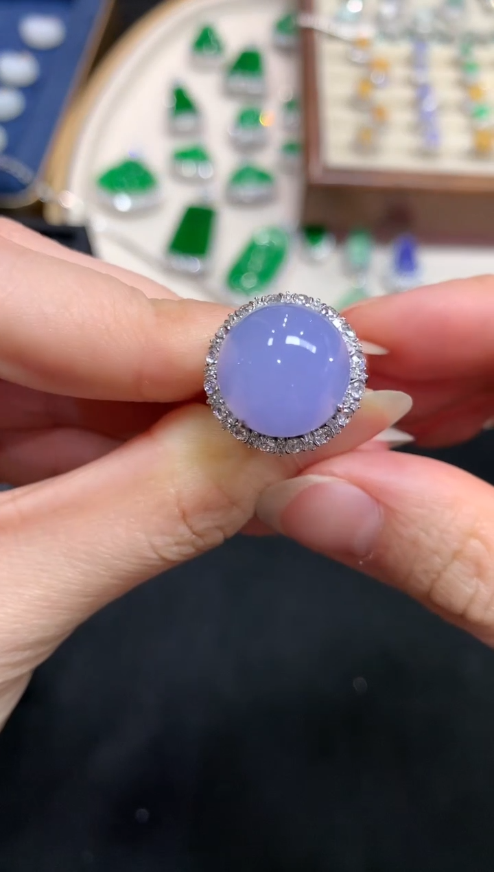 【闪购商品】翡翠戒指18K金镶嵌W358|19800