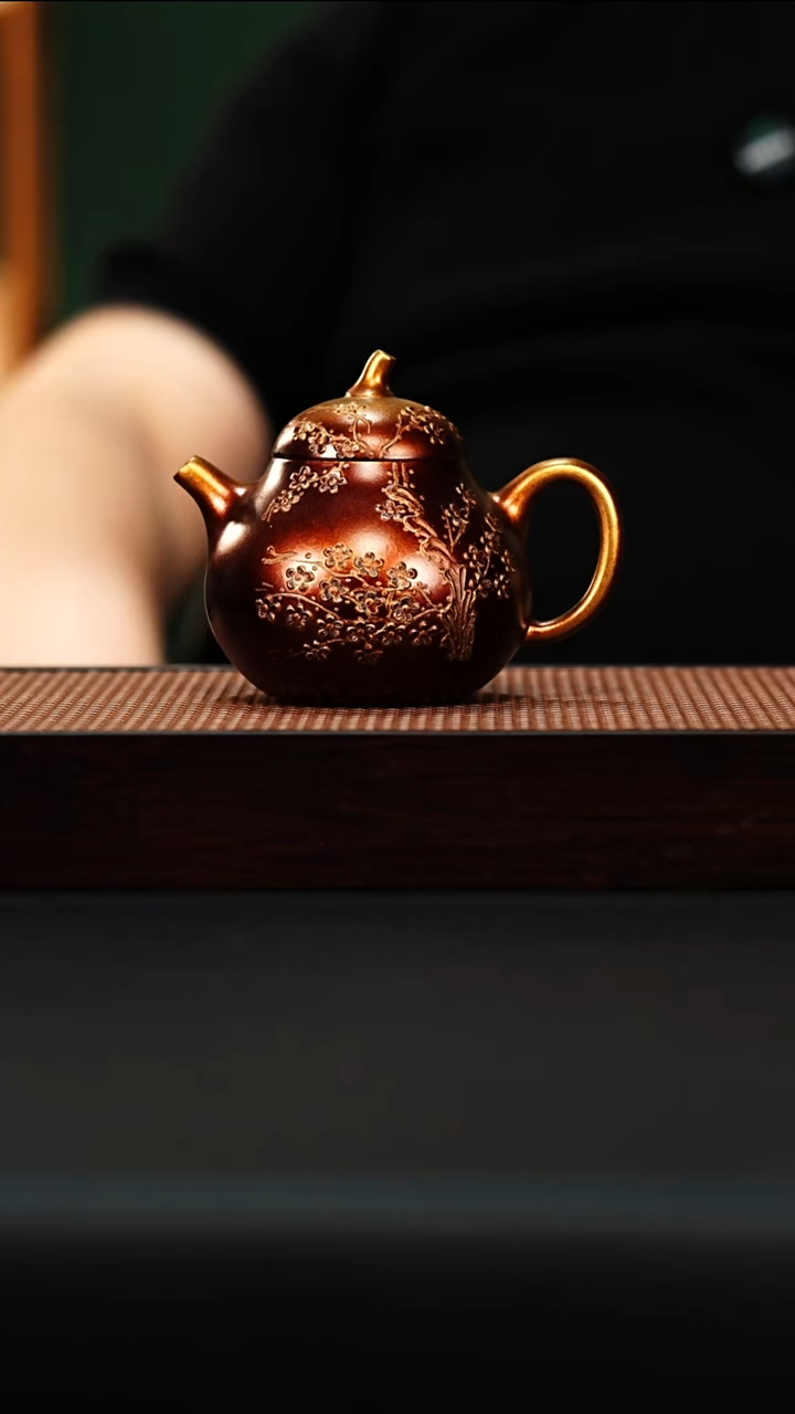 茶壶紫砂茄瓜 贝壳烧