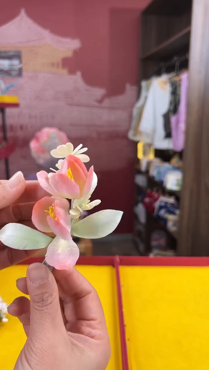 【闪购商品】刺绣非遗绒花（发饰）