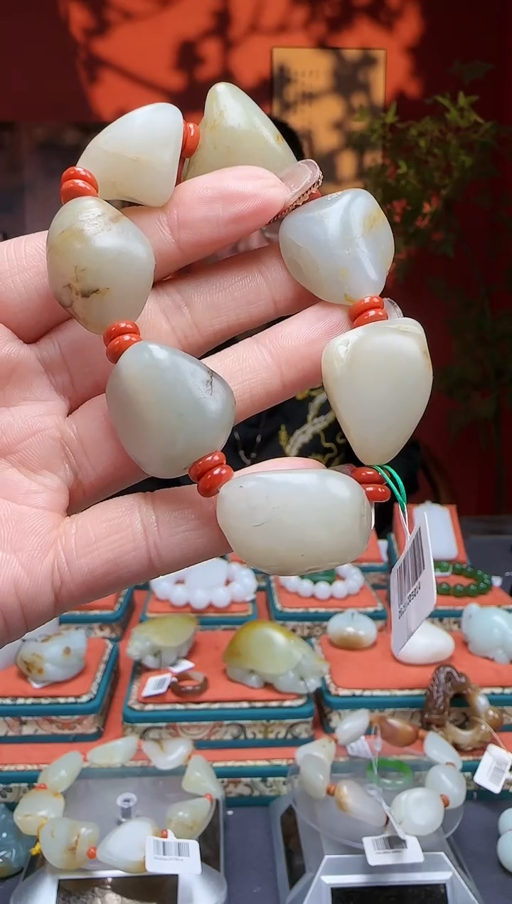 【闪购商品】和田玉手串未镶嵌手串77.5克