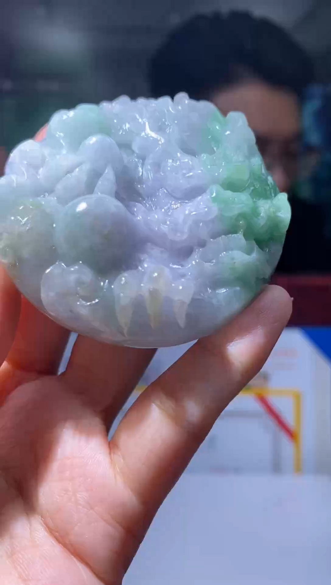 未镶嵌定制翡翠KK翡翠毛货吊坠-8