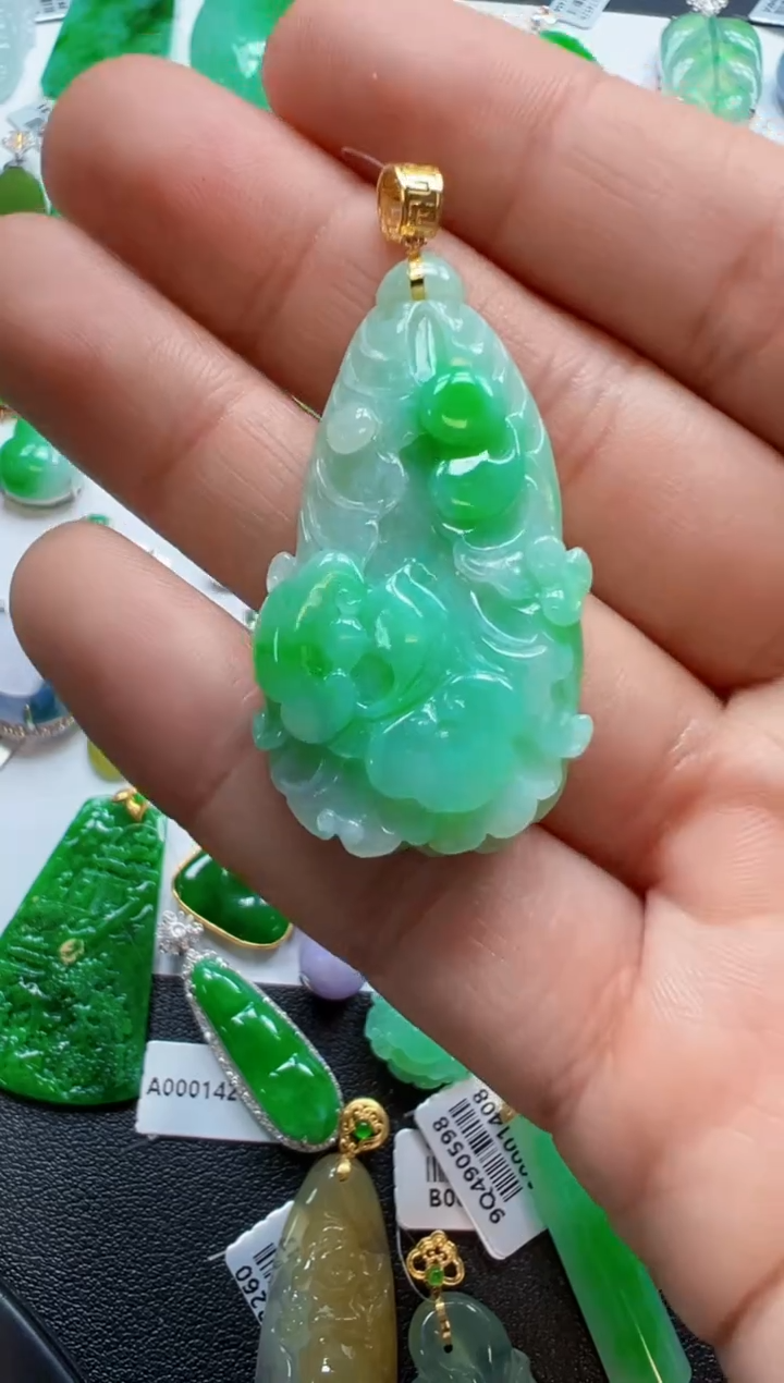 【闪购商品】定制翡翠18K金镶嵌980元