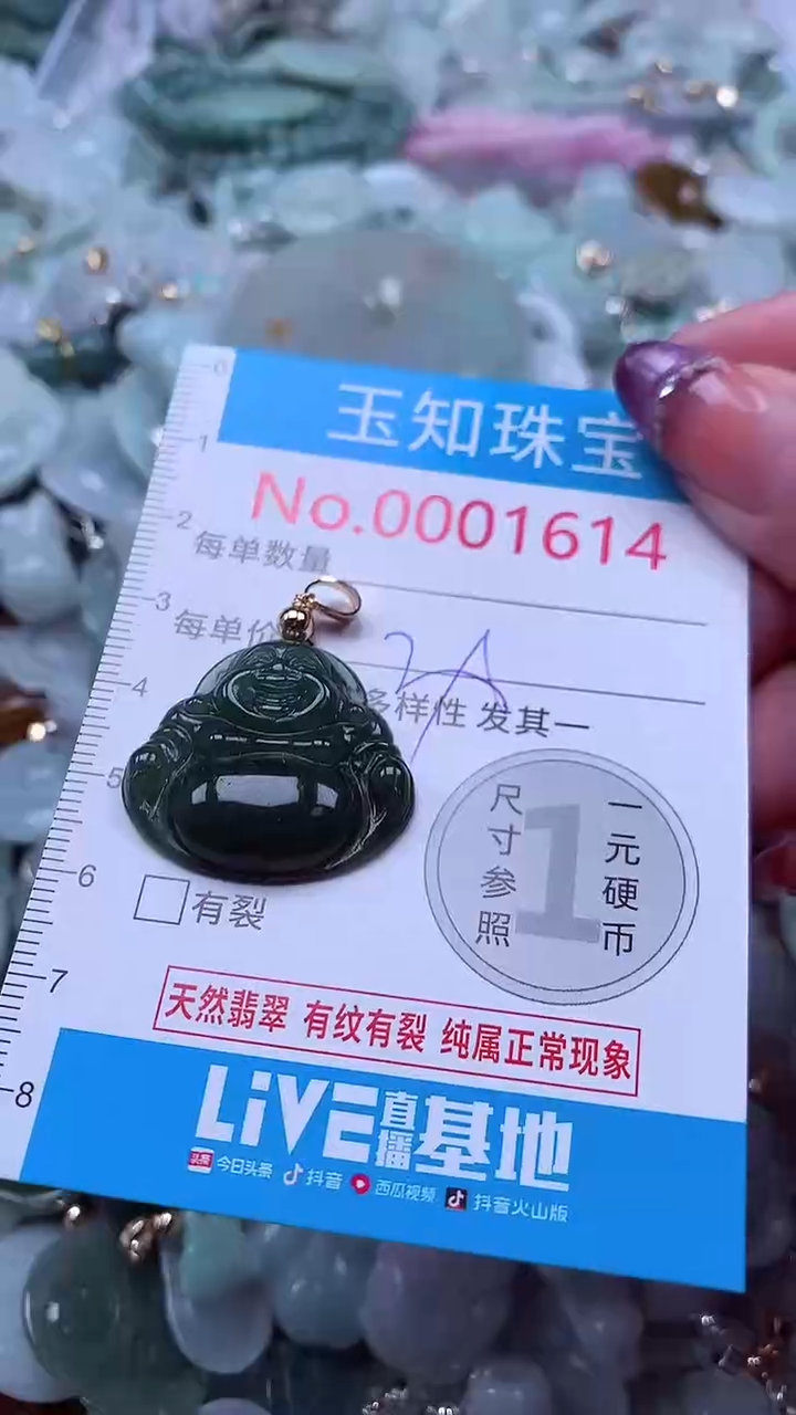 翡翠未镶嵌吊坠(不含链)1614