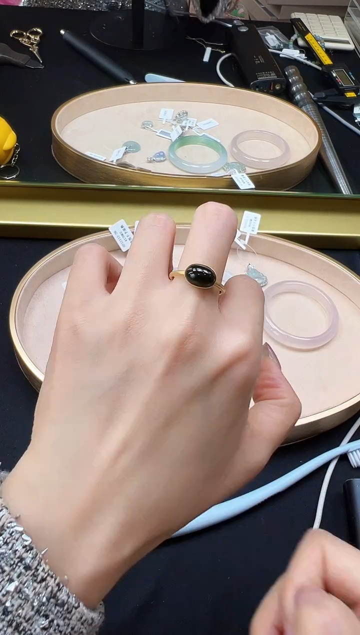 【闪购商品】翡翠戒指18K金镶嵌DFZ0214-137