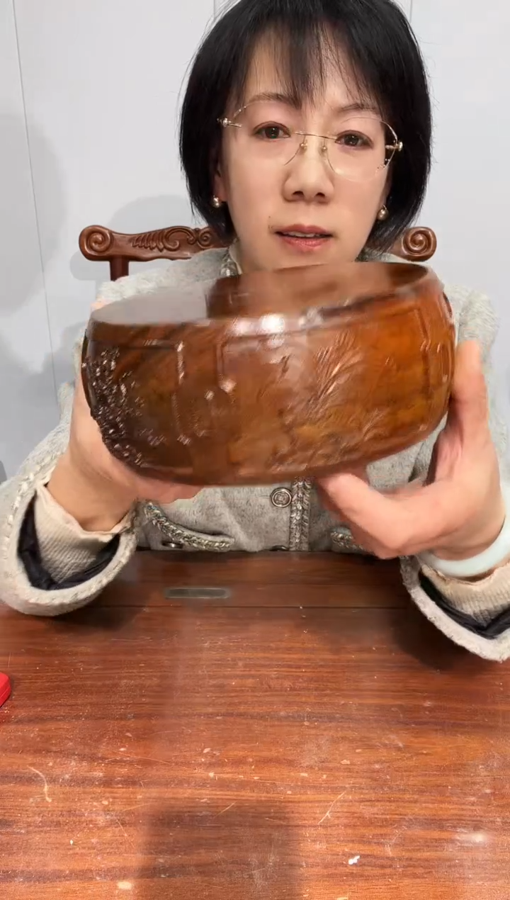 木老花梅兰竹菊圆形18*20*8