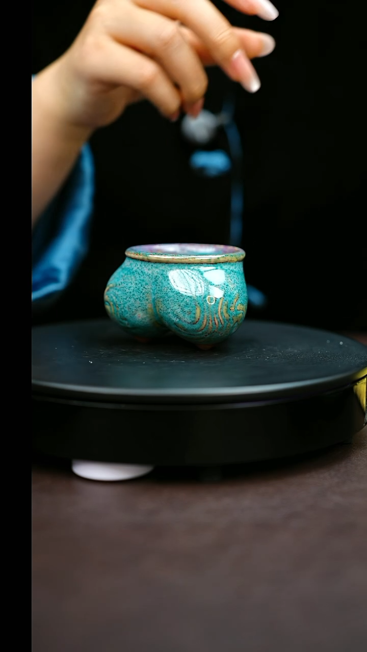 常***兰71#原矿钧瓷炉钧釉仰韶杯