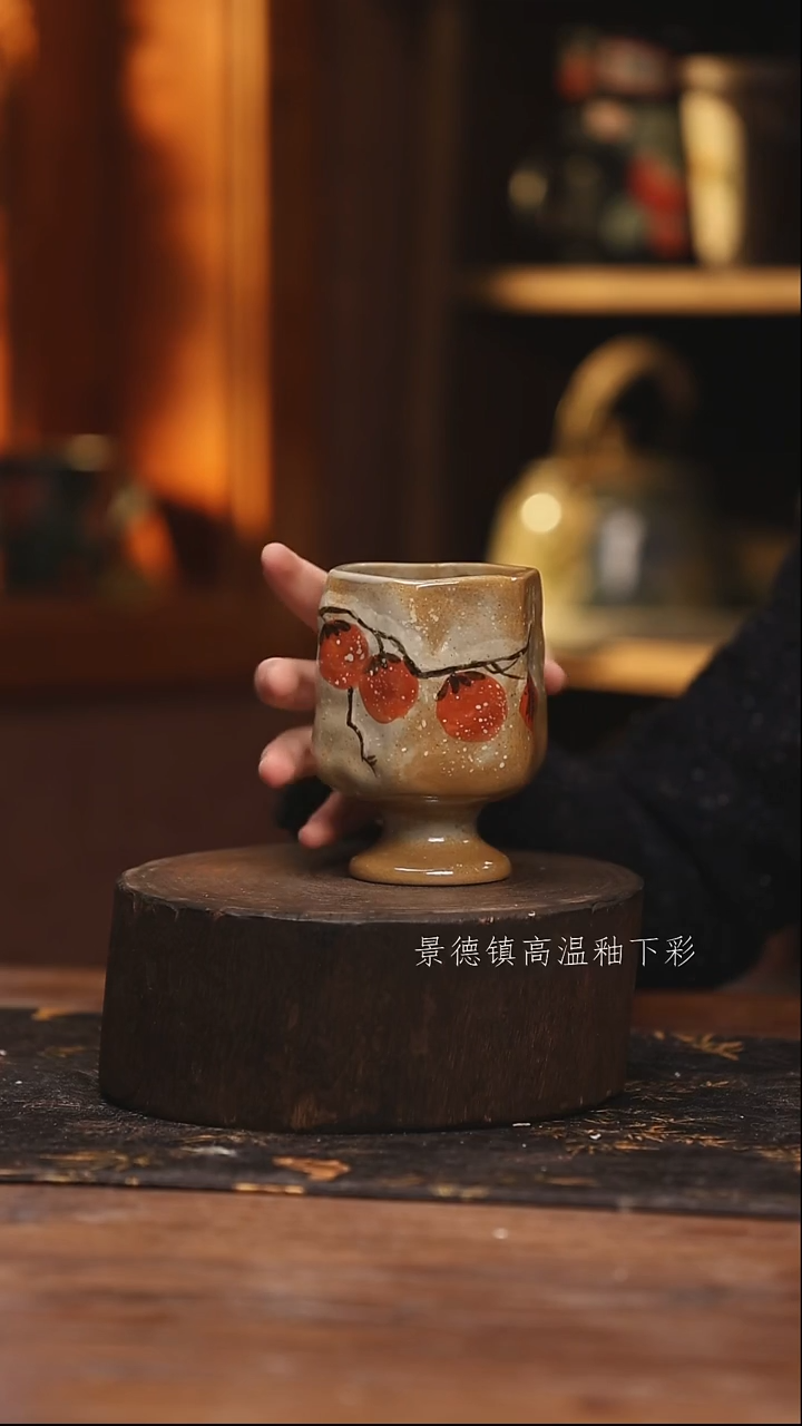 陶瓷景德镇高温釉下手绘陶瓷@L267@