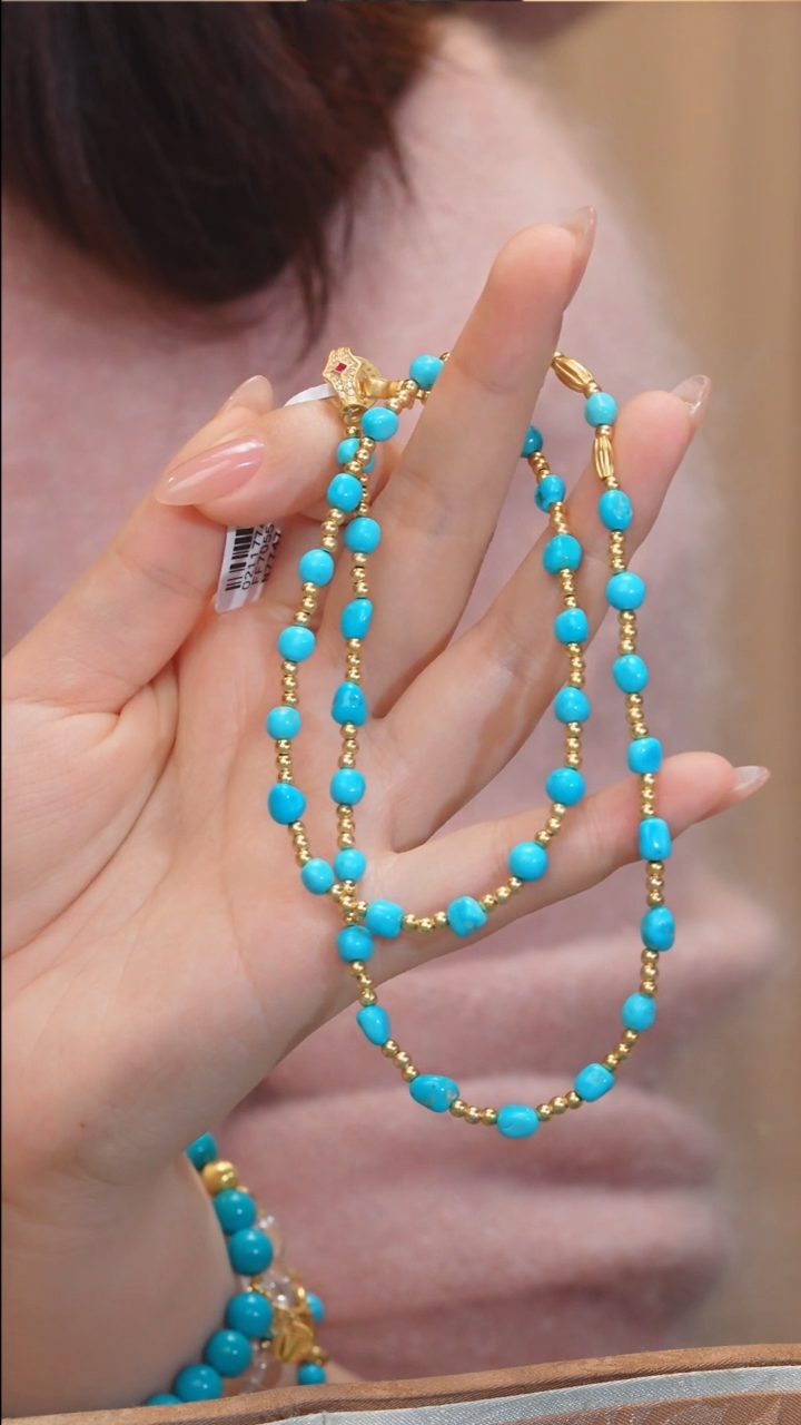 【闪购商品】绿松石项链未镶嵌多样性发 卡5@@N7747