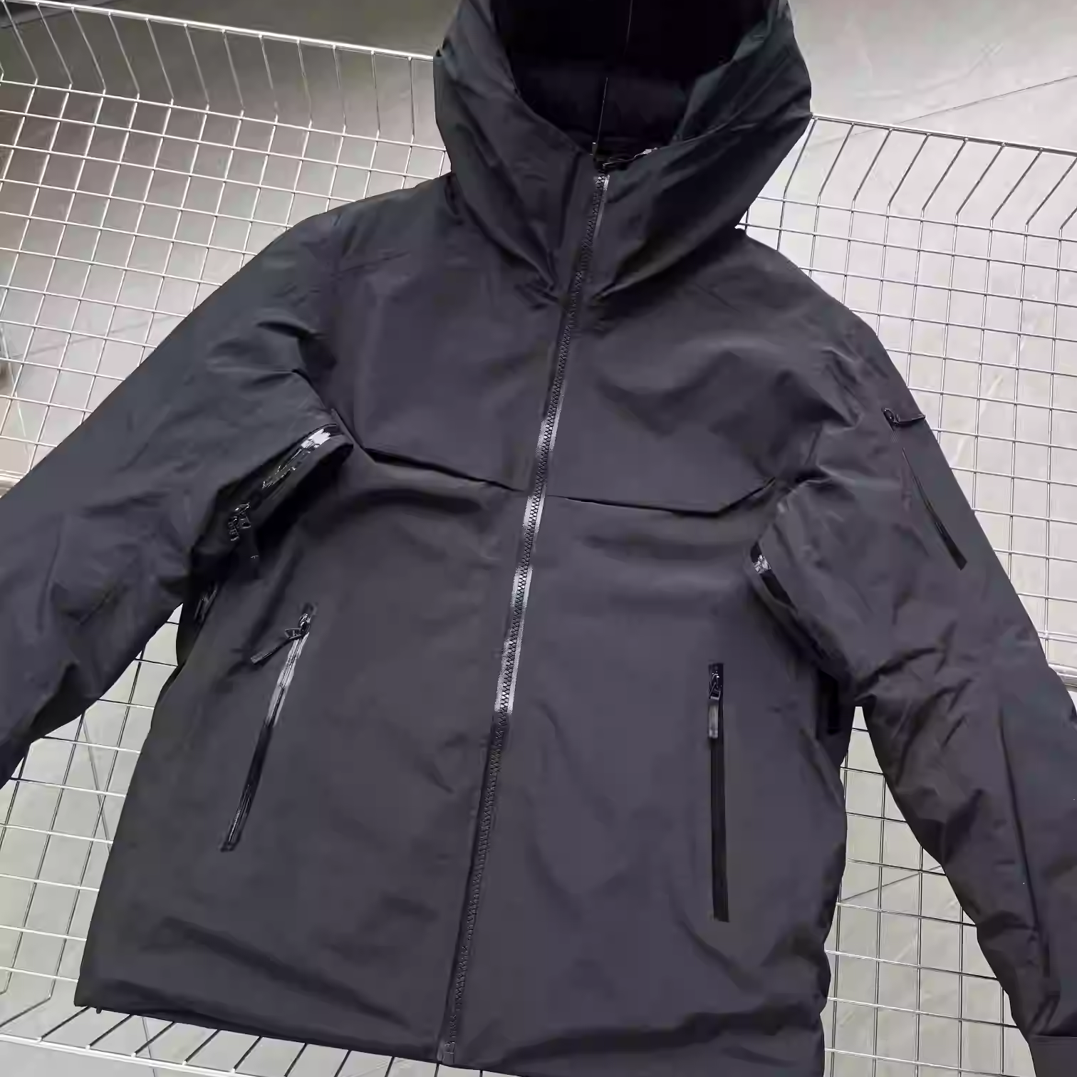 小买菜 连帽硬壳 防水防风防寒 羽绒服保暖