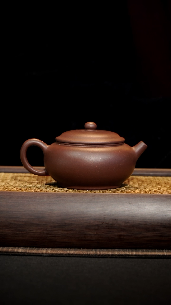 【闪购商品】紫砂茶壶扁珠紫泥150毫升独孔