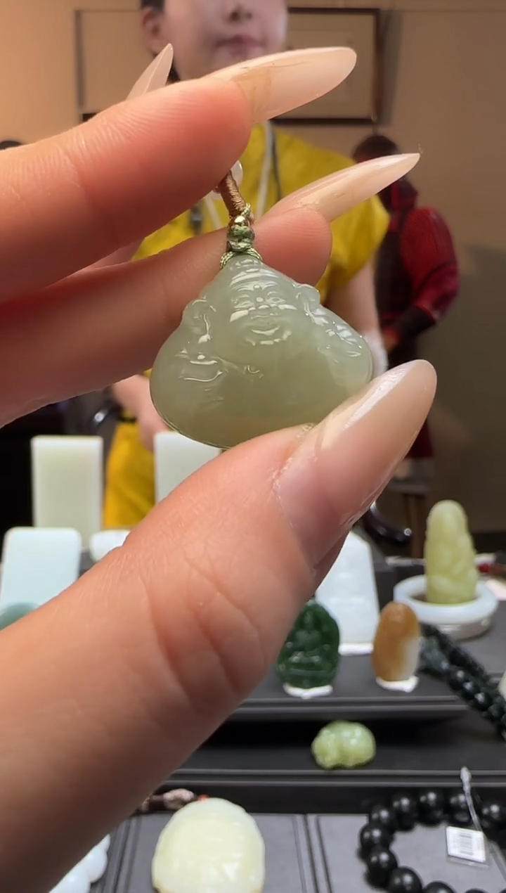 【闪购商品】和田玉晴水财神未镶嵌吊坠