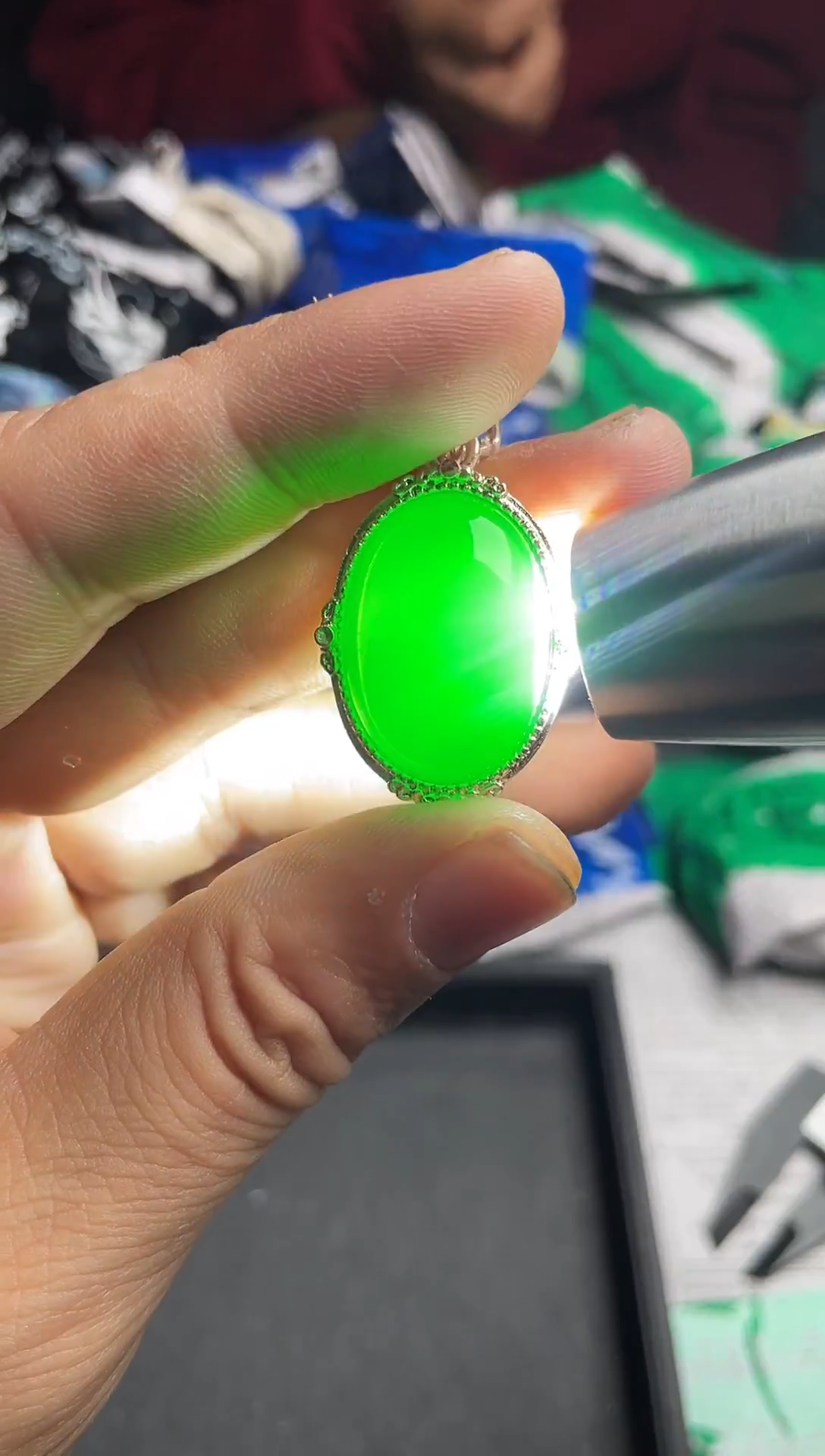 强子收货--所见即所得--多样性发货--FH354 绿色蛋面