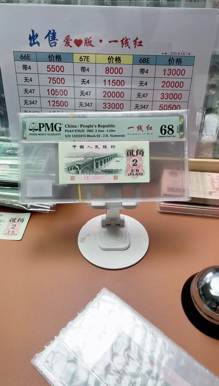 【闪购商品】2角一线红PMG68分无4不挑号