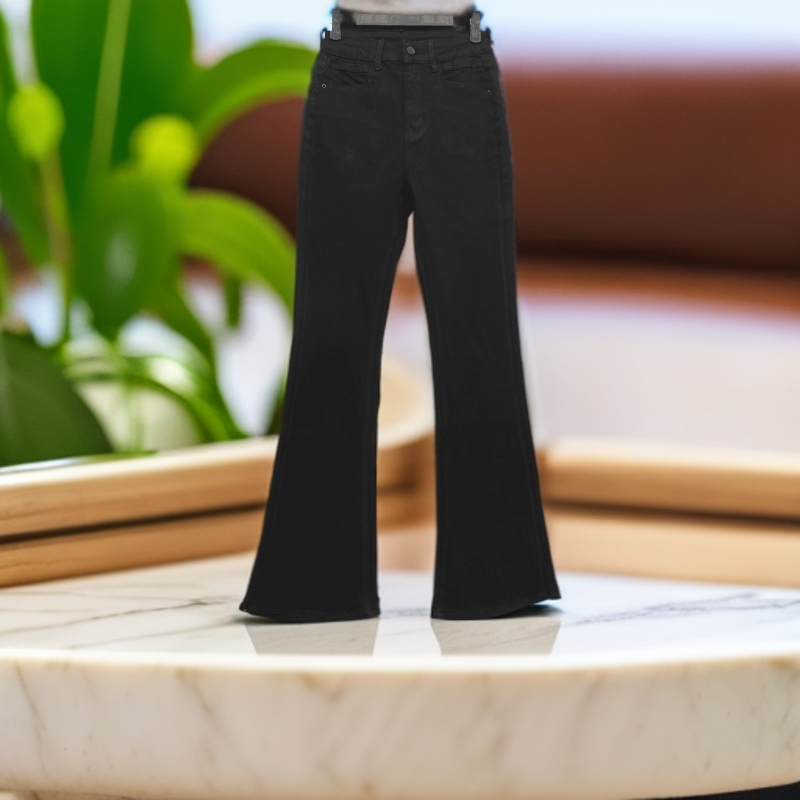 杨家牛仔春季新款开叉喇叭裤时尚百搭高腰22739款A-3-8