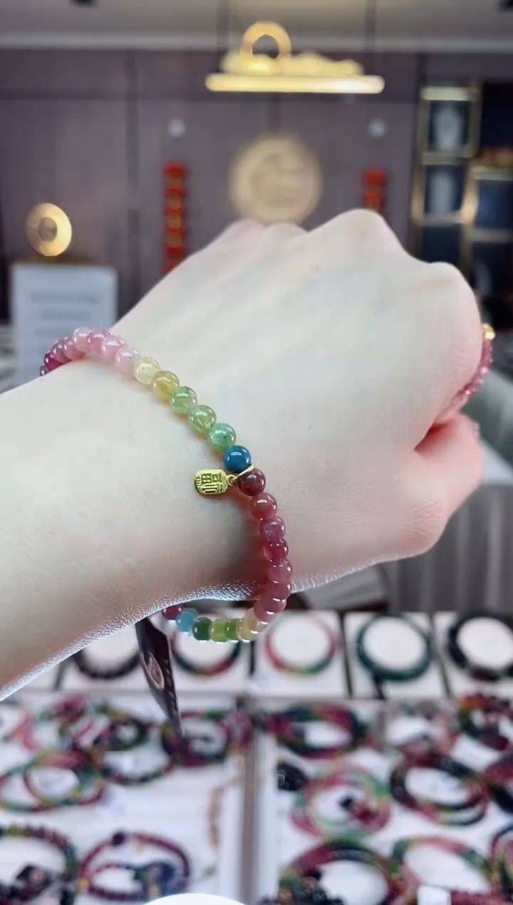 【闪购商品】单圈手串4mm+未镶嵌碧玺dan多样性发货一条