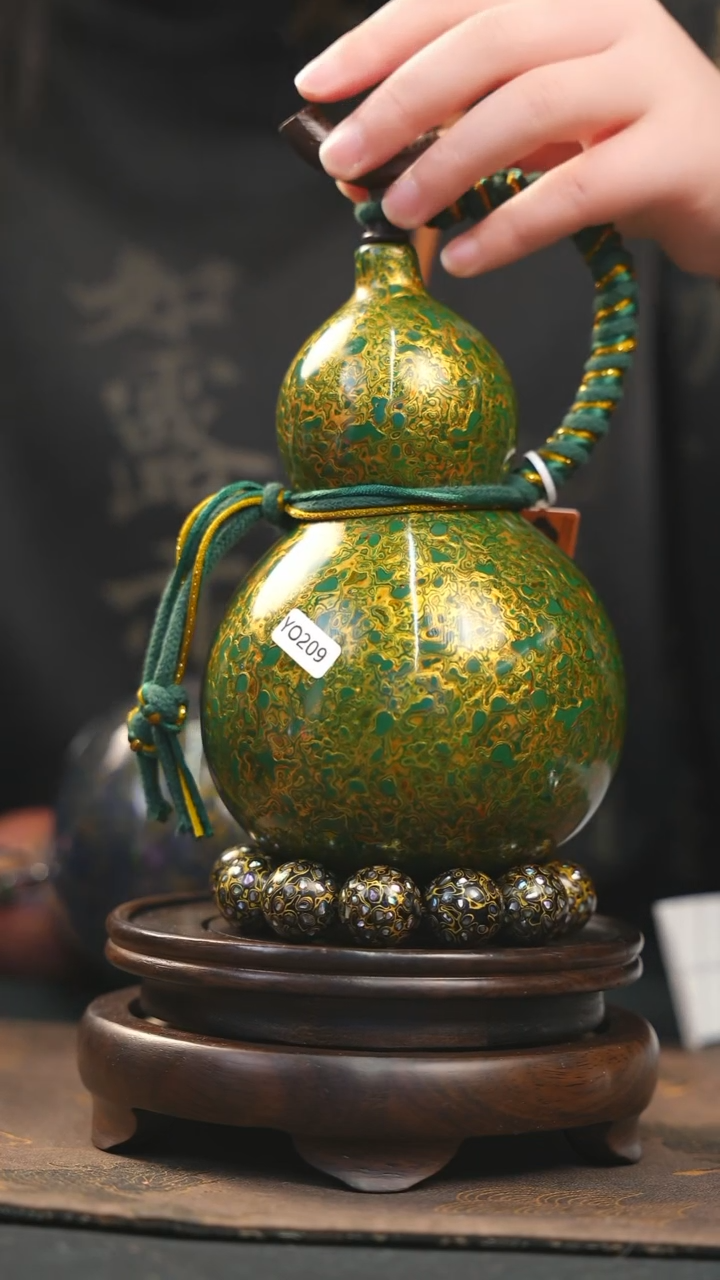 【闪购商品】YO209漆艺酒葫芦不包手串及旋转底座