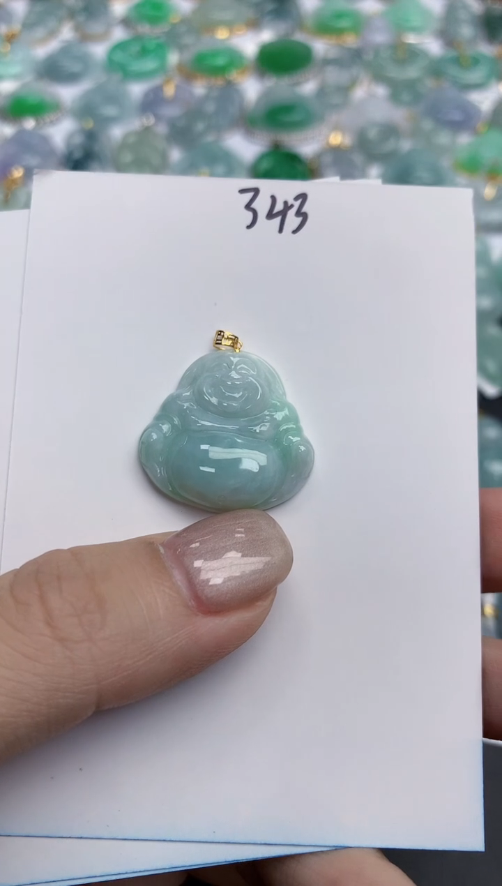 【闪购商品】翡翠颈饰18K金镶嵌天然缅甸翡翠A货