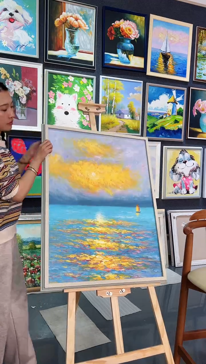 【闪购商品】油画142号 60*80 海景-手绘油画
