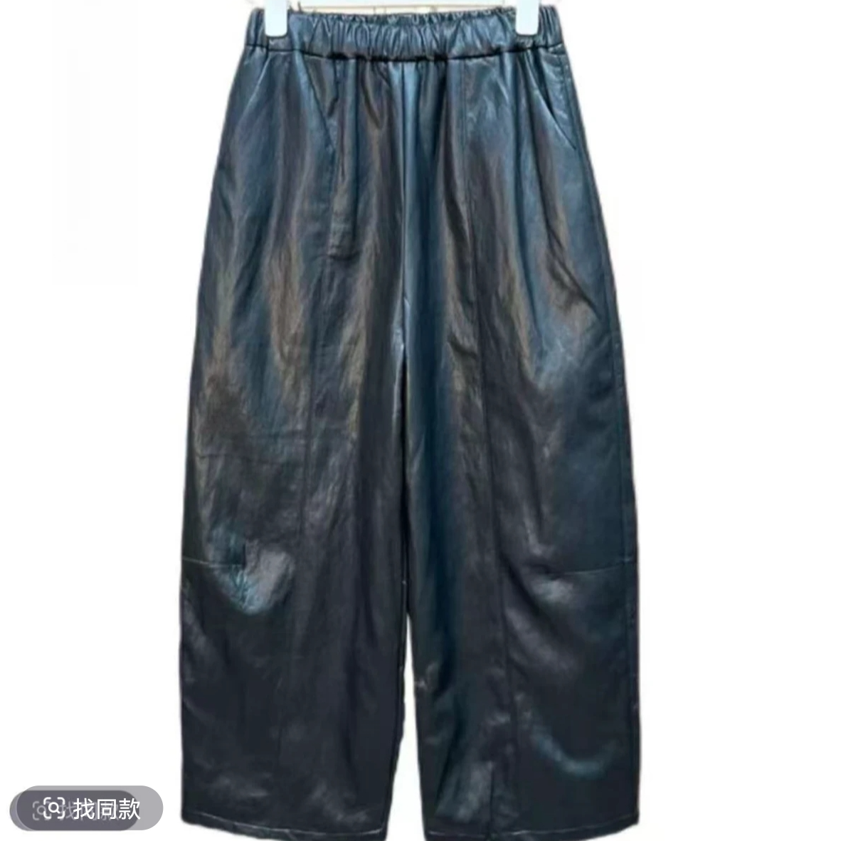 【定制皮裤】冬款高定8分高腰直筒窄版阔腿裤显瘦气质绵羊皮0650