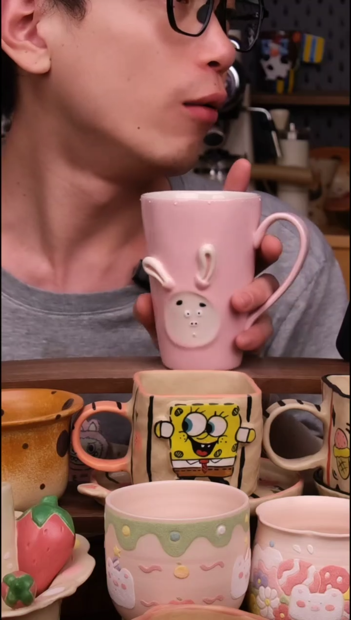 杯子景德镇可爱设计师款陶瓷