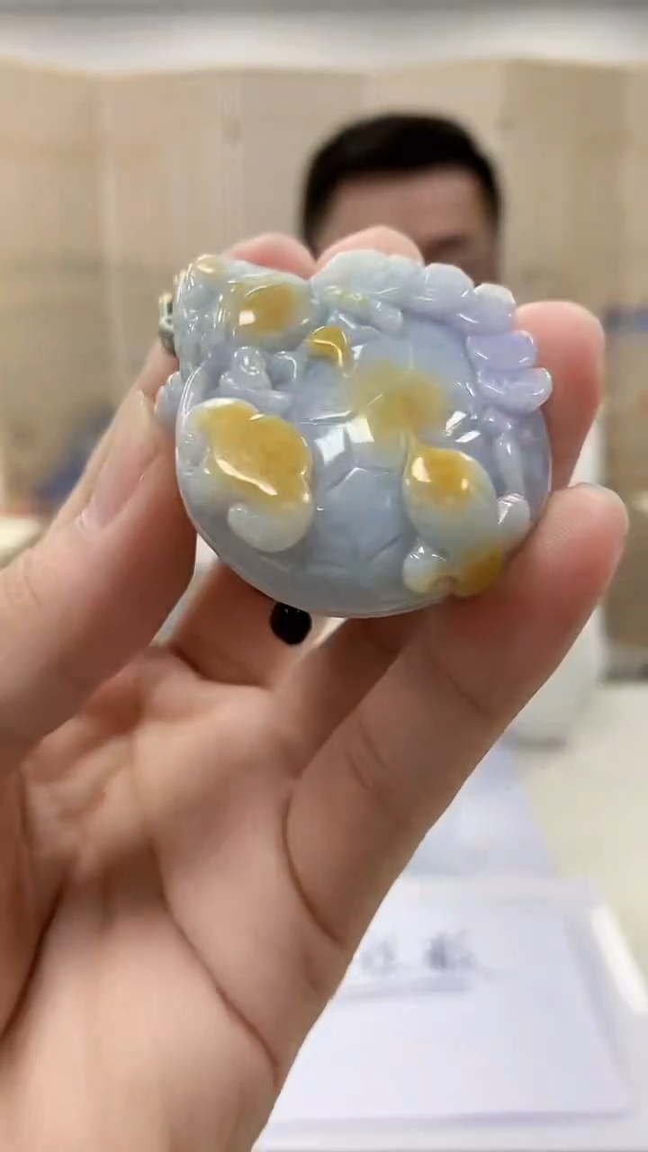 【闪购商品】定制翡翠未镶嵌5152bb-毛货挂件85