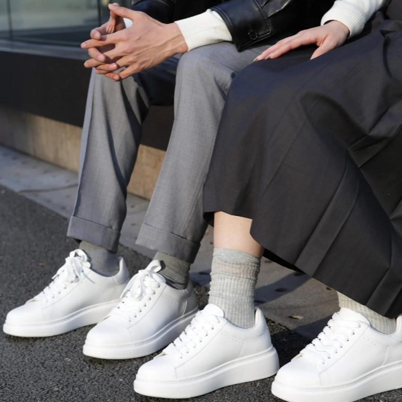 小白鞋休闲鞋男女增高多配色厚底鞋通勤百搭系带透气运动潮流