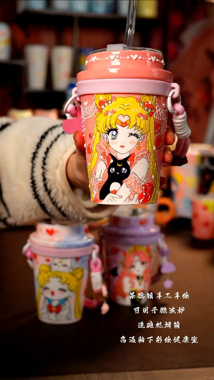 景德镇陶瓷手工手绘杯杯