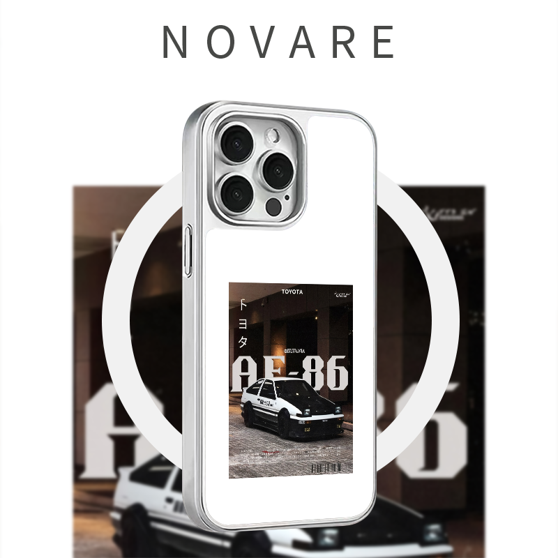 经典AE86街头传奇磨砂磁吸电镀壳适用于苹果17promax小众防摔16