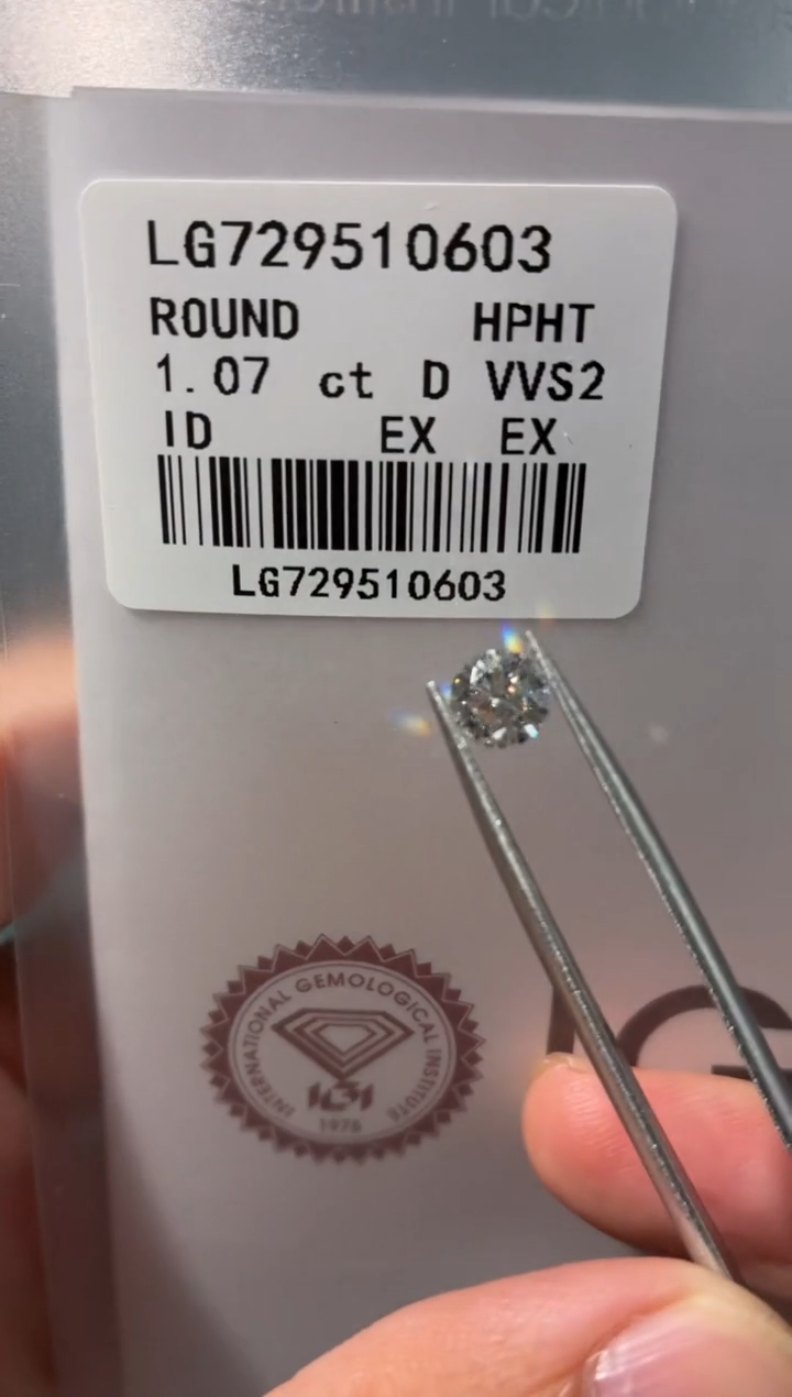 裸石合成钻石1.07