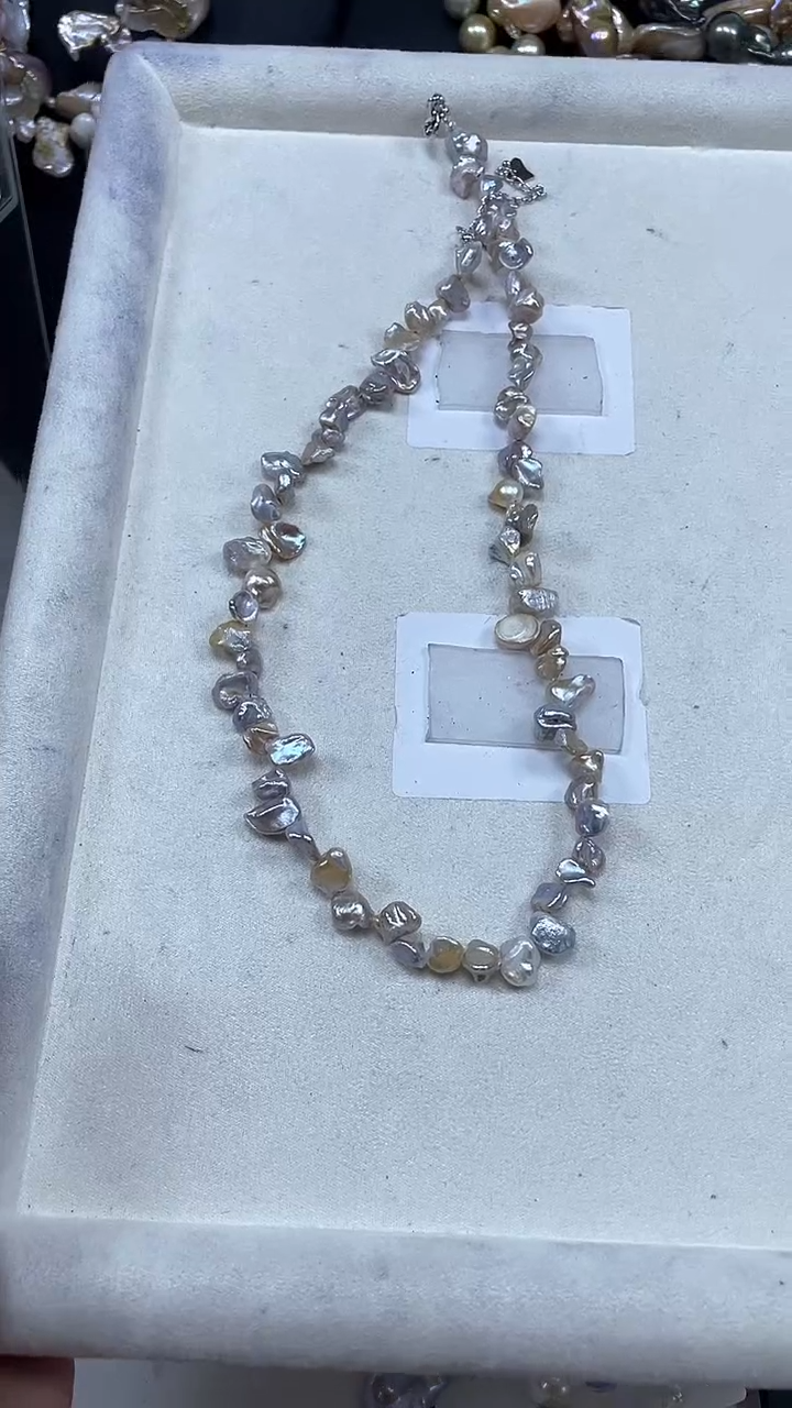 未镶嵌淡水珍珠项链【纯恬巴洛克饰品】