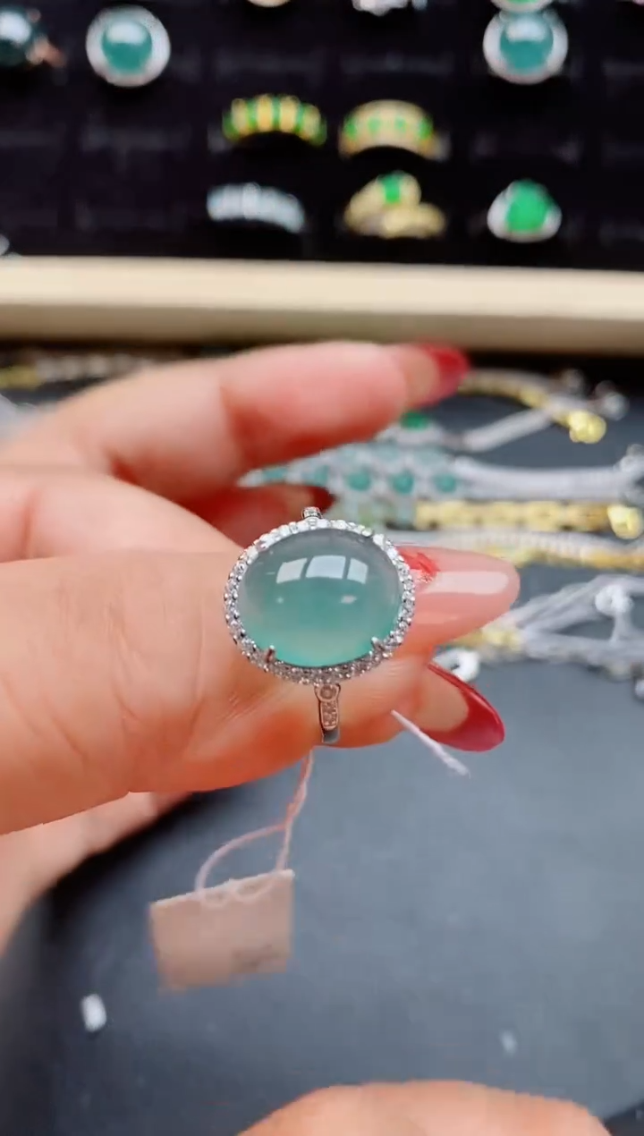 【闪购商品】翡翠戒指银S925镶嵌50805508