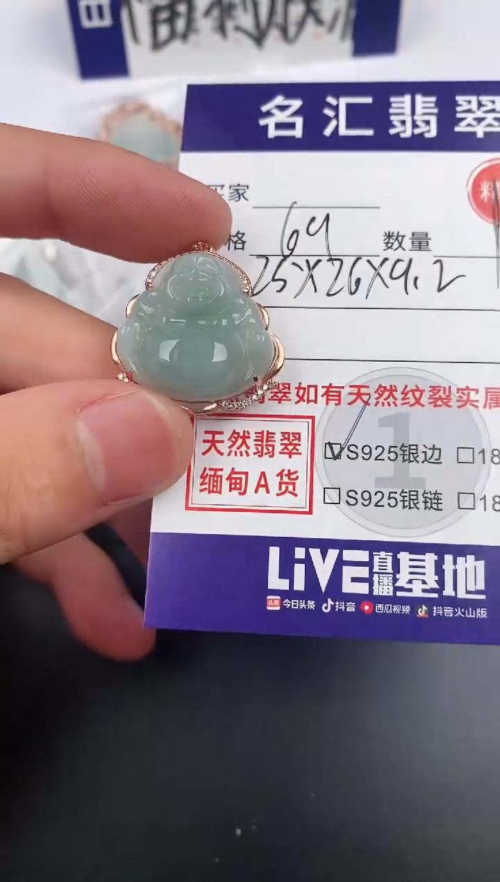 翡翠银S925镶嵌颈饰·