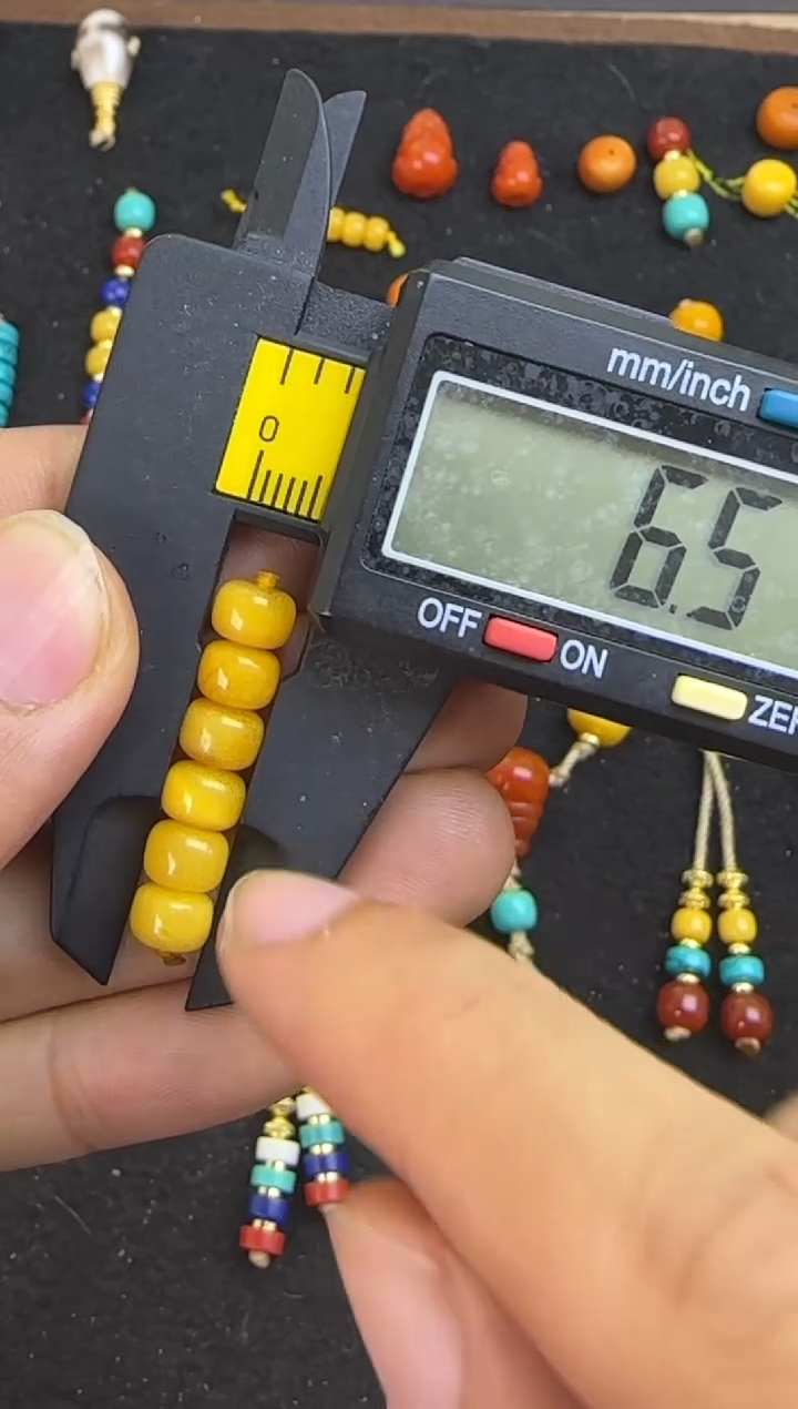 裸石蜜蜡未镶嵌6mm蜜蜡老型六颗