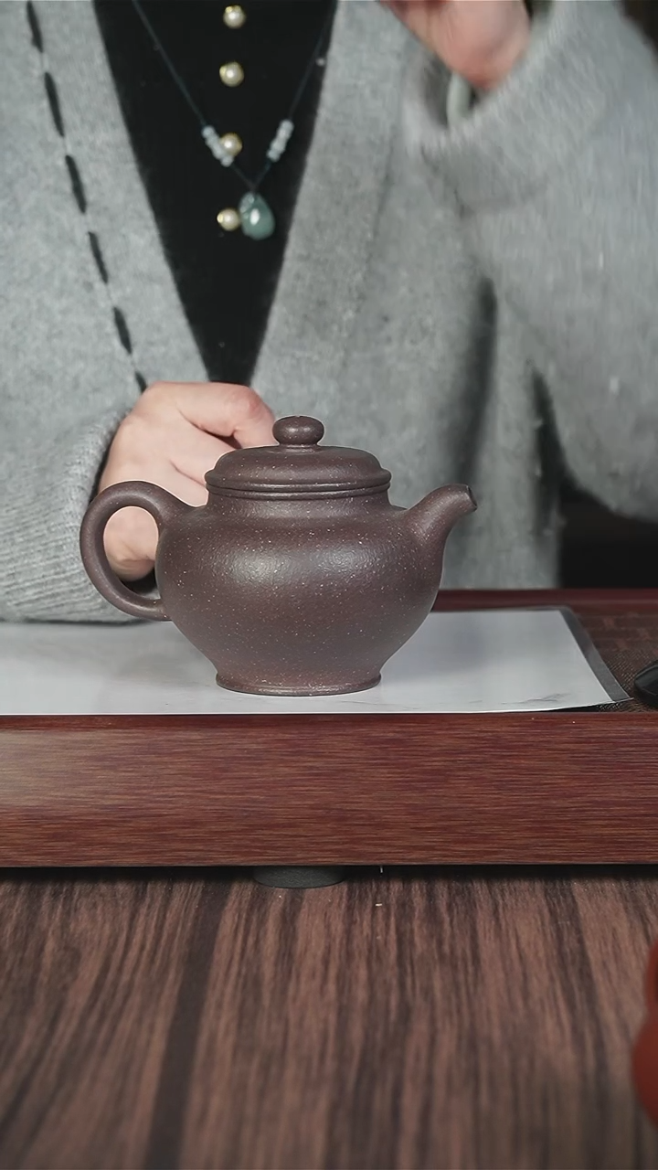 【闪购商品】紫砂茶壶xj  粗砂天青  掇只