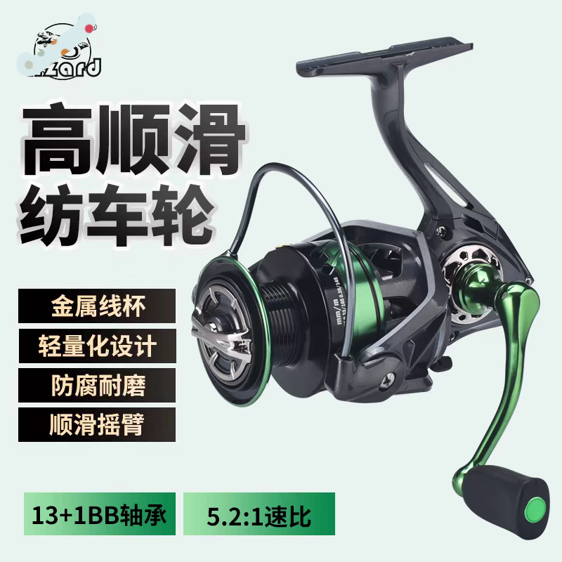 科M龙通用纺车轮不锈钢轴承CNC摇臂淡海水渔轮深线杯泛用纺车轮