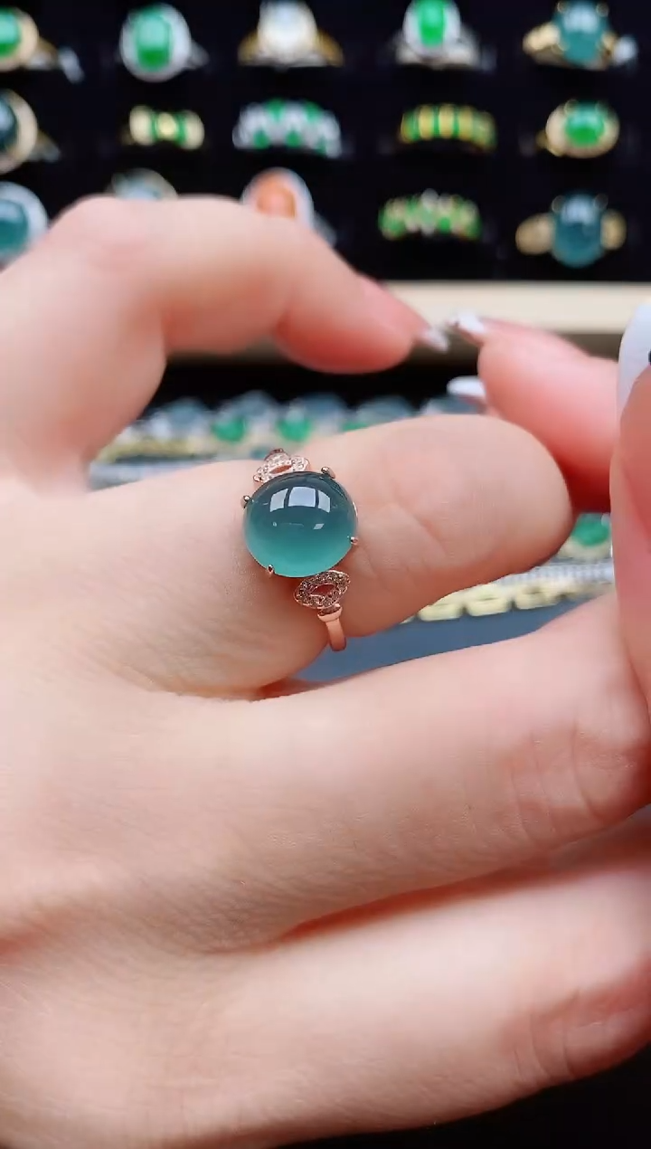 【闪购商品】翡翠戒指银S925镶嵌32131