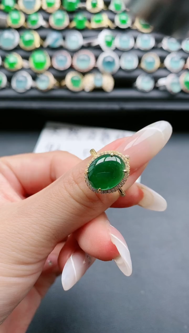 【闪购商品】翡翠戒指银S925镶嵌111111111111