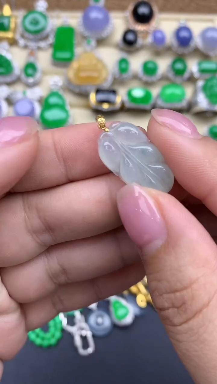 【闪购商品】翡翠颈饰18K金镶嵌5-中国好珍宝