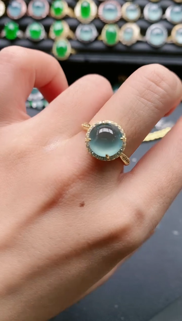 【闪购商品】翡翠戒指银S925镶嵌111111