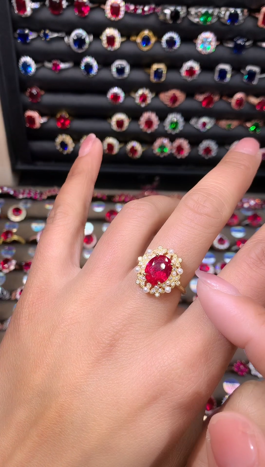 【闪购商品】红宝石戒指银S925镶嵌1