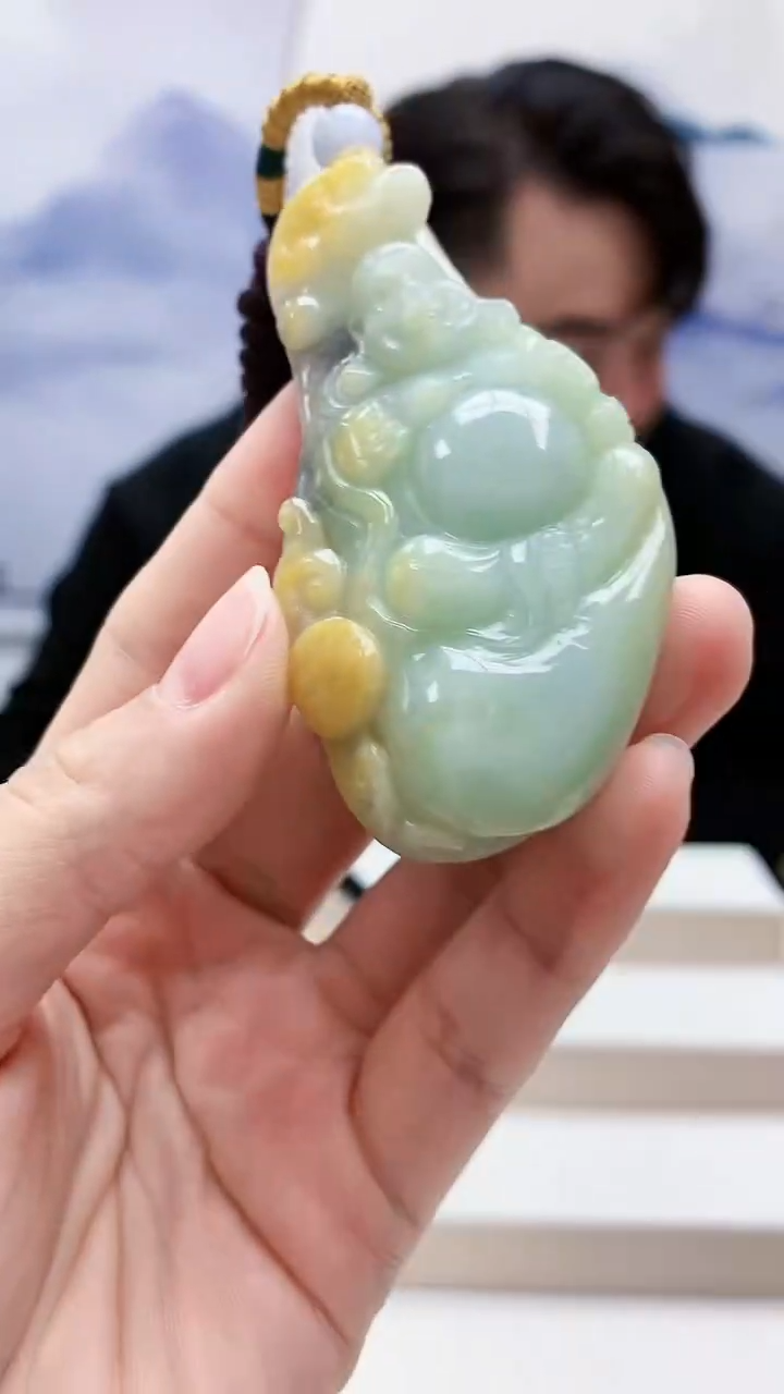 未镶嵌定制翡翠5060lr-毛货挂件96