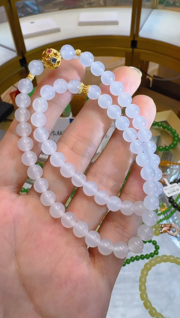 18K金镶嵌手串和田玉多样性团购发一件
