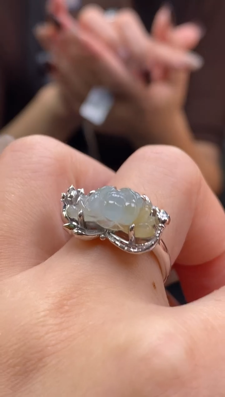 颈饰银S925镶嵌翡翠净货16953