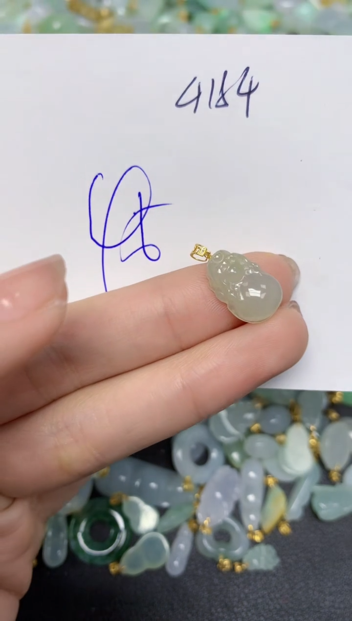 【闪购商品】翡翠颈饰18K金镶嵌天然翡翠A货