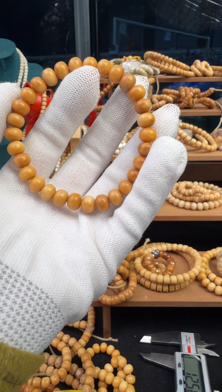 【闪购商品】菩提根/象牙果手串龙脊菩提单圈算盘卡8.5有钥匙孔