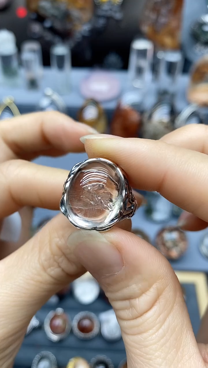 【闪购商品】水晶戒指银S925镶嵌水晶水晶